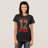 T-shirt Dot doux C'est mon 12e anniversaire 12 ans (Devant entier)