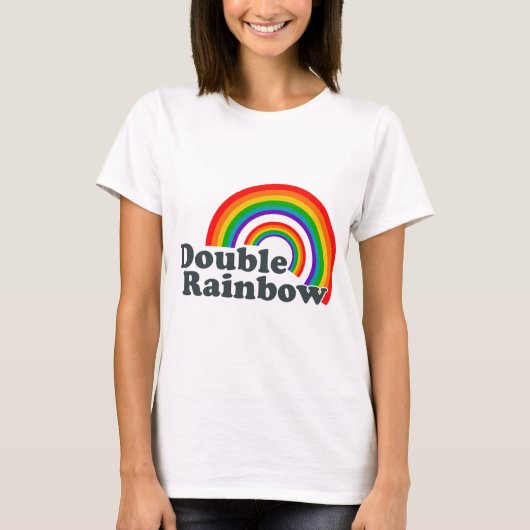 T-shirt Double arc-en-ciel (accessoires) (Devant)
