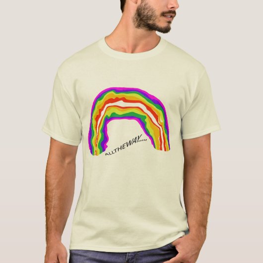 T-shirt Double arc-en-ciel ALLTHEWAY…. (Devant)