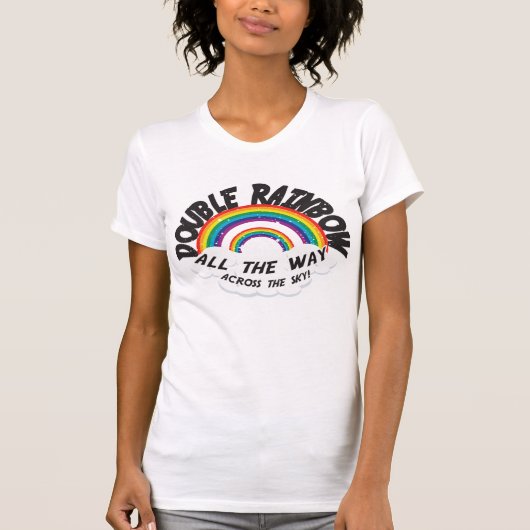 T-shirt DOUBLE ARC-EN-CIEL complètement (Devant)