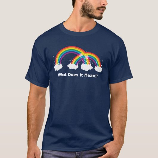 T-shirt Double arc-en-ciel ! Complètement dessus ! (Devant)