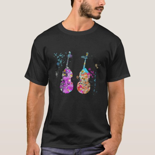 T-shirt Double Bas Instrument Silhouette Double Bass (Devant)