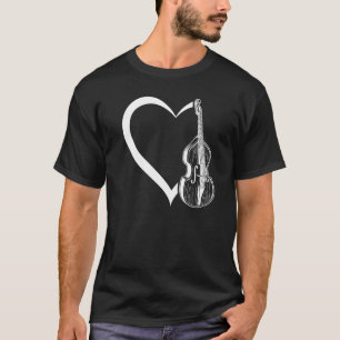 T-shirt Double Bass Heart Double Bass Player Double Bassis