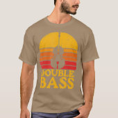 T-shirt Double Basse Retro Funny Jazz Instruments Musique (Devant)
