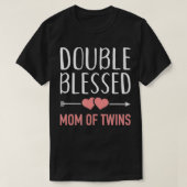 T-shirt Double béni maman des jumeaux (Design devant)