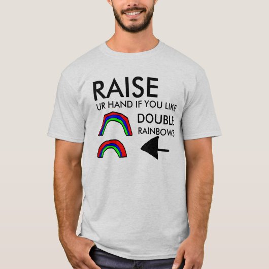 T-shirt Double chemise d'arc-en-ciel (Devant)