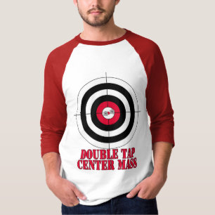 T-shirt Double cible d'arme à feu de la masse de centre d