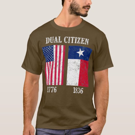 T-shirt Double citoyen des États-Unis et Teas State Pride (Devant)