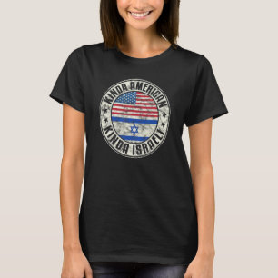 T-shirt Double Citoyenneté Américain Israélien Israël Drap