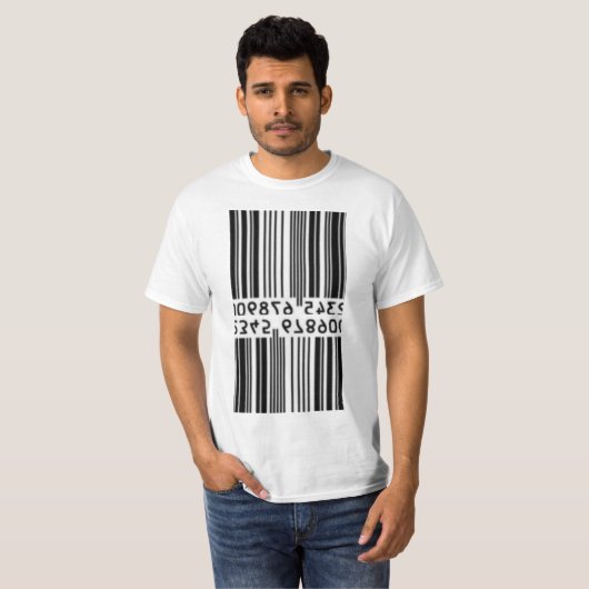 T-shirt Double code-barres (Devant entier)
