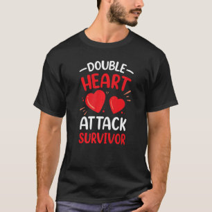 T-shirt Double Coeur Attaque Survivant Survived Bypass Car