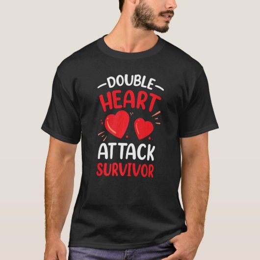 T-shirt Double Coeur Attaque Survivant Survived Bypass Car (Devant)