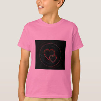 T-shirt Double Coeur en noir
