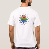 T-shirt Double de symbole de gay pride d'arc-en-ciel dos (Dos)