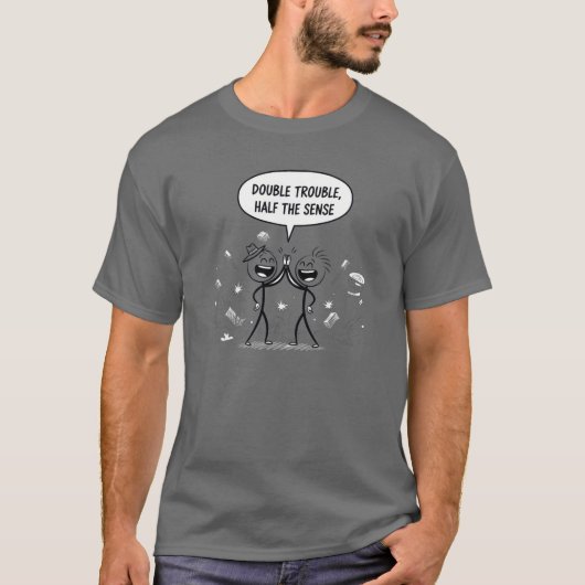 T-shirt Double difficulté à la moitié du sens (Devant)