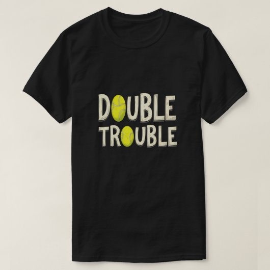 T-shirt Double difficulté Funny Tennis Balls (Design devant)