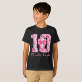 T-shirt Double Digits 10th Birthday Girl Nk Coquette Bow 1 (Devant entier)