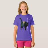 T-shirt Double effet d'exposition - Chat noir (Devant entier)