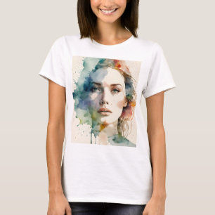 T-shirt Double exposition art femme