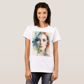 T-shirt Double exposition art femme (Devant entier)