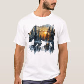 T-shirt Double exposition de l'ours (Devant)