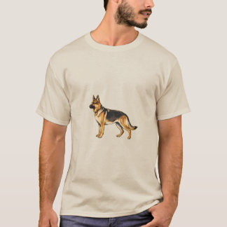 T-shirt double face Berger Allemand et nourriture