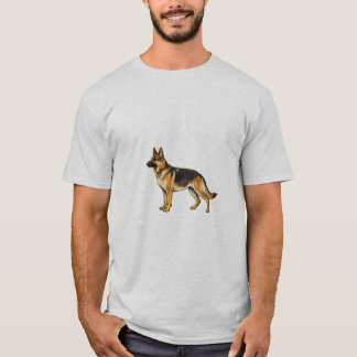 T-shirt double face Berger Allemand et nourriture