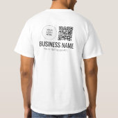 T-shirt Double face Imprimer Code QR Logo Membre Mens Trav (Dos)