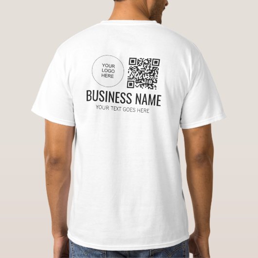 T-shirt Double face Imprimer Code QR Logo Membre Mens Trav (Dos)