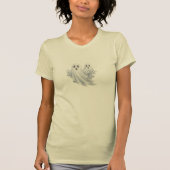 T-shirt Double Ghost Duo – Conception Halloween minimale (Devant)