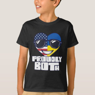 T-shirt Double nationalité fièrement États-Unis Ukraine