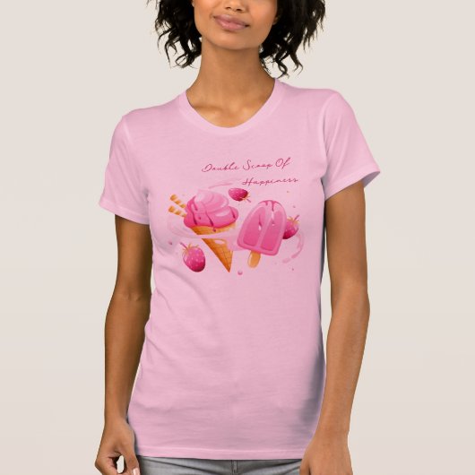 T-shirt Double scoop du bonheur (Devant)