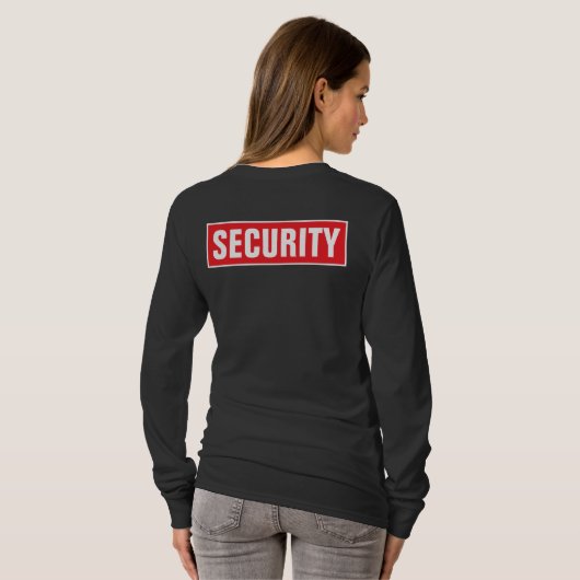 T-shirt Double Sided Print Womens Security Long Sleeve (Dos entier)