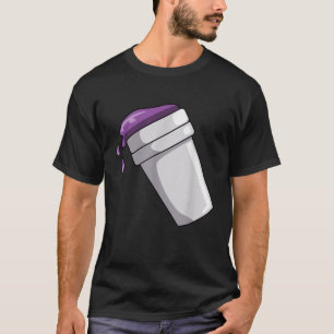 T-shirt Double tasse mauve maigre