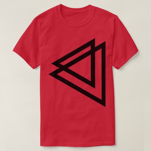 T-shirt Double Triangle minimaliste (Design devant)