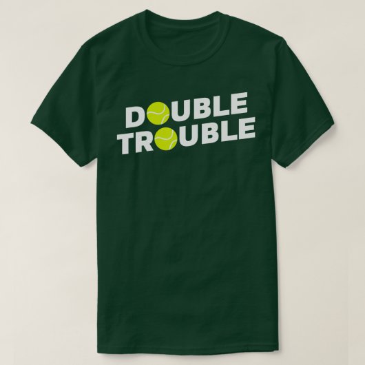 T-shirt Double trouble Funny (Design devant)