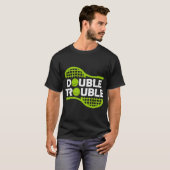T-shirt Double-Trouble-Funny-Tennis (Devant entier)
