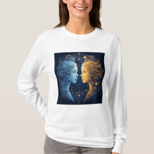 T-shirt Double Visages Représentant l'Énergie Cosmique