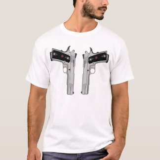T-shirt Doubles armes à feu de signe de paix