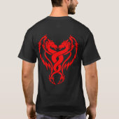 T-shirt Doublez les ailes dégrossies de dragon sur la (Dos)