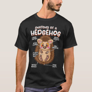 T-shirt Douce Anatomie Mignonne D'un Hérisson 1