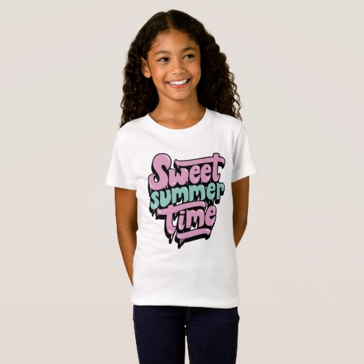 T-Shirt Douce Arrière-Saison d'Été (Devant entier)