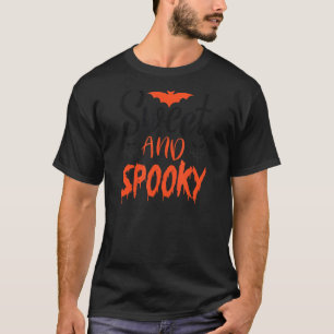 T-shirt Douce Et Éffrayante Tête De Chat Fang Halloween Co