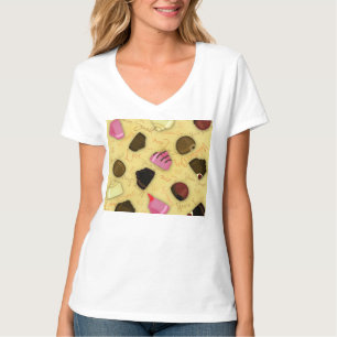 T-shirt Douce Saint-Valentin - Motif de bonbons de la Sain