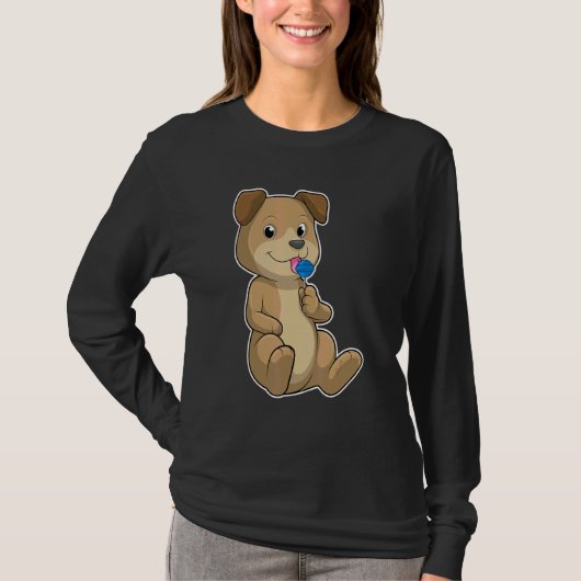 T-shirt Douces de chien Lollipop (Devant)