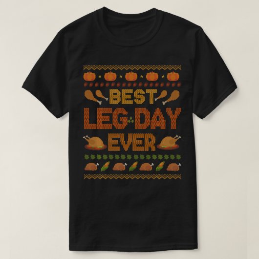 T-shirt Doudou Thanksgiving Meilleur Jour de la Jambe jama (Design devant)