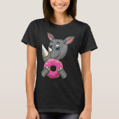 T-shirt Doughnut Cute Giant Rhino Mania Unique (Devant)
