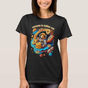 T-shirt Doughnut de chien de l'espace pour la Journée nati