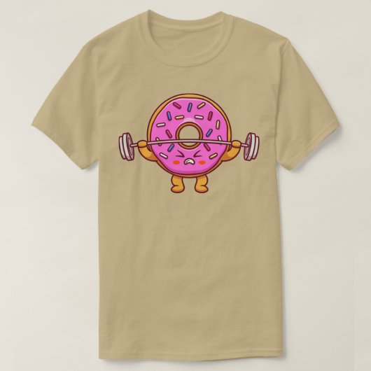 T-shirt Doughnut mignonne levant Dumbbel (Design devant)