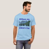 T-shirt Douille courte bleue (Devant entier)
